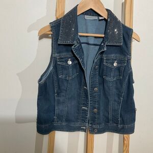 Chico’s Platinum Denim Tank Vest, size 2